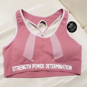 Pink New Sports bra exercise workout top size med
